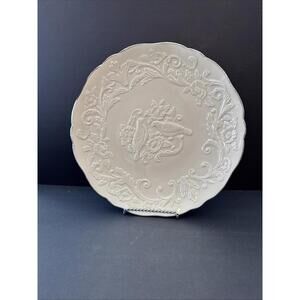 Lenox China Wedding Promises Anniversary Serving Plate Platinum Trim 12 5/8” W